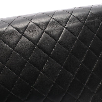 マトラッセ シングルフラップ チェーンショルダーバッグ ラムスキン ブラック ゴールド金具 シャネル バッグ CHANEL