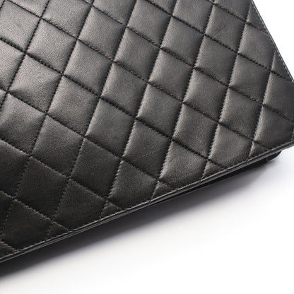 マトラッセ シングルフラップ チェーンショルダーバッグ ラムスキン ブラック ゴールド金具 シャネル バッグ CHANEL