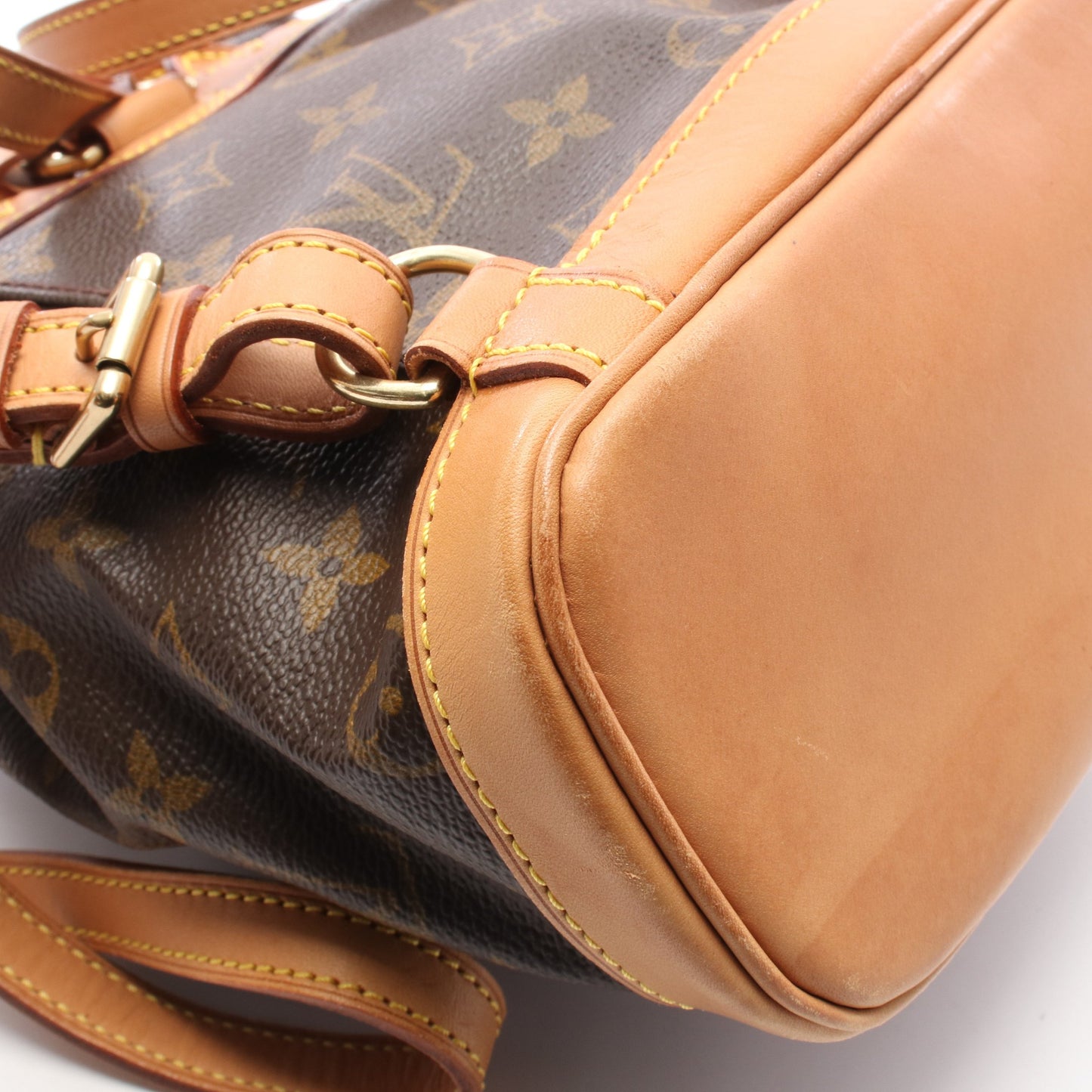 ミニモンスリ モノグラム バックパック リュックサック PVC レザー ブラウン ルイヴィトン バッグ LOUIS VUITTON