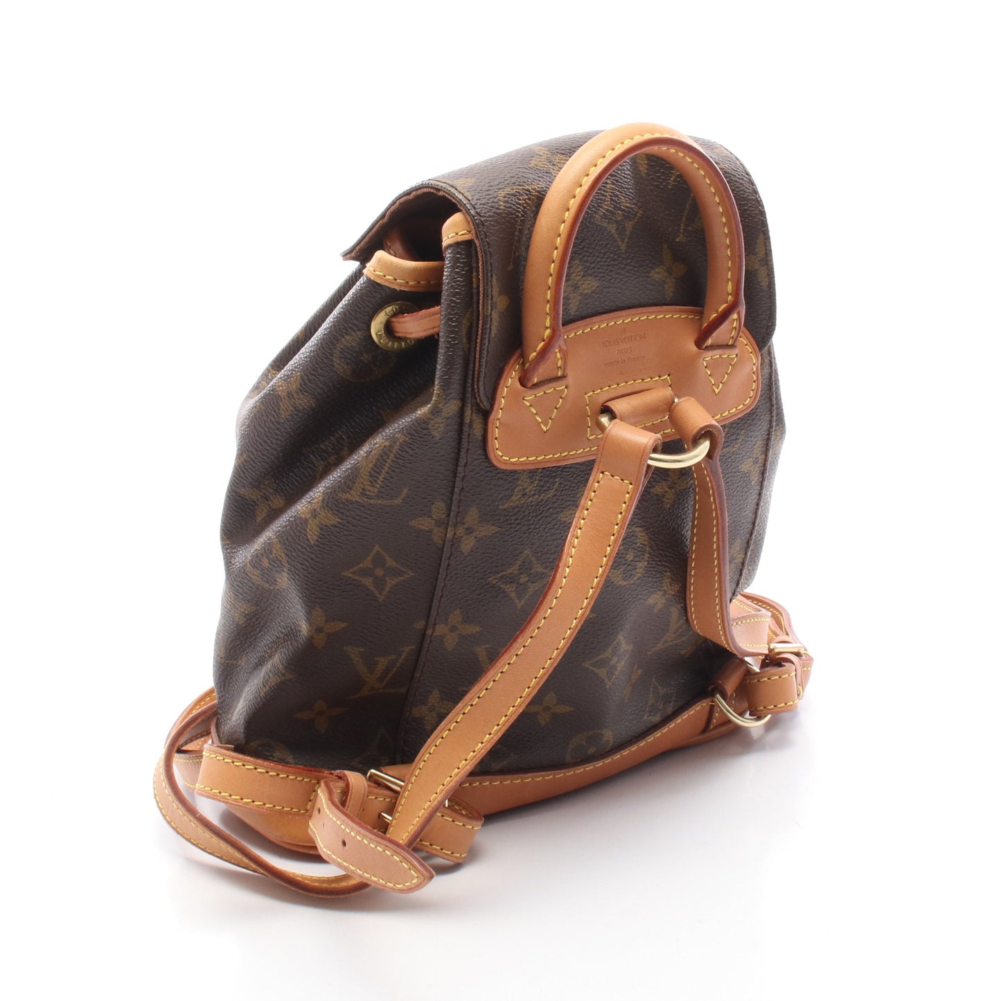 ミニモンスリ モノグラム バックパック リュックサック PVC レザー ブラウン ルイヴィトン バッグ LOUIS VUITTON