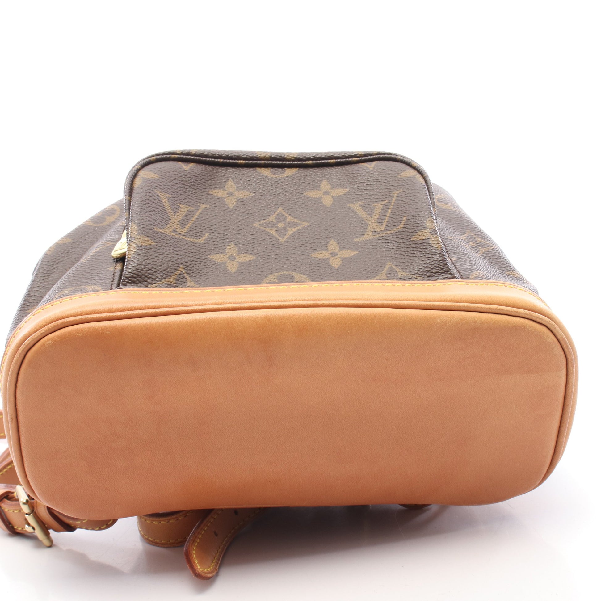 ミニモンスリ モノグラム バックパック リュックサック PVC レザー ブラウン ルイヴィトン バッグ LOUIS VUITTON