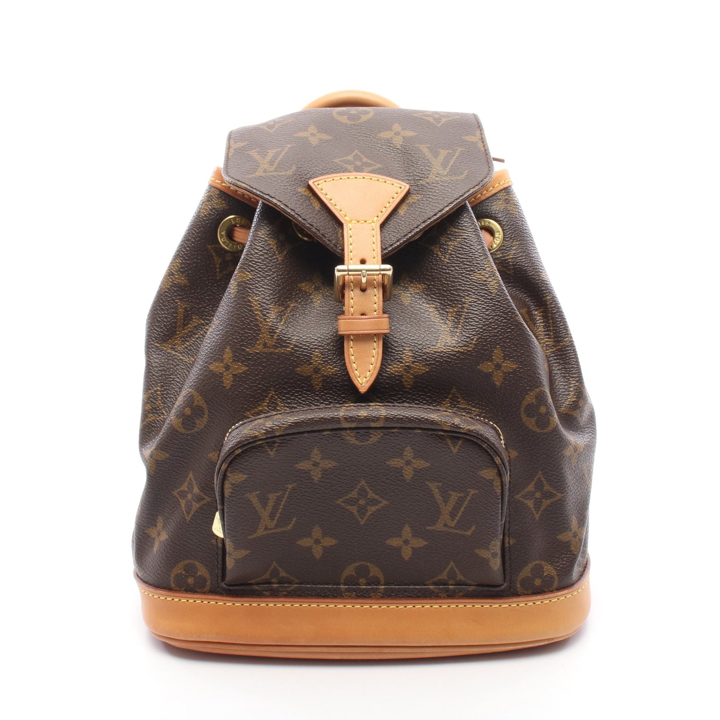 ミニモンスリ モノグラム バックパック リュックサック PVC レザー ブラウン ルイヴィトン バッグ LOUIS VUITTON