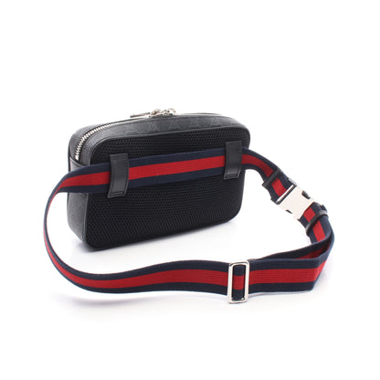 GGスプリーム ベルトバッグ ボディバッグ ウエストバッグ PVC レザー ブラック グレー グッチ バッグ GUCCI