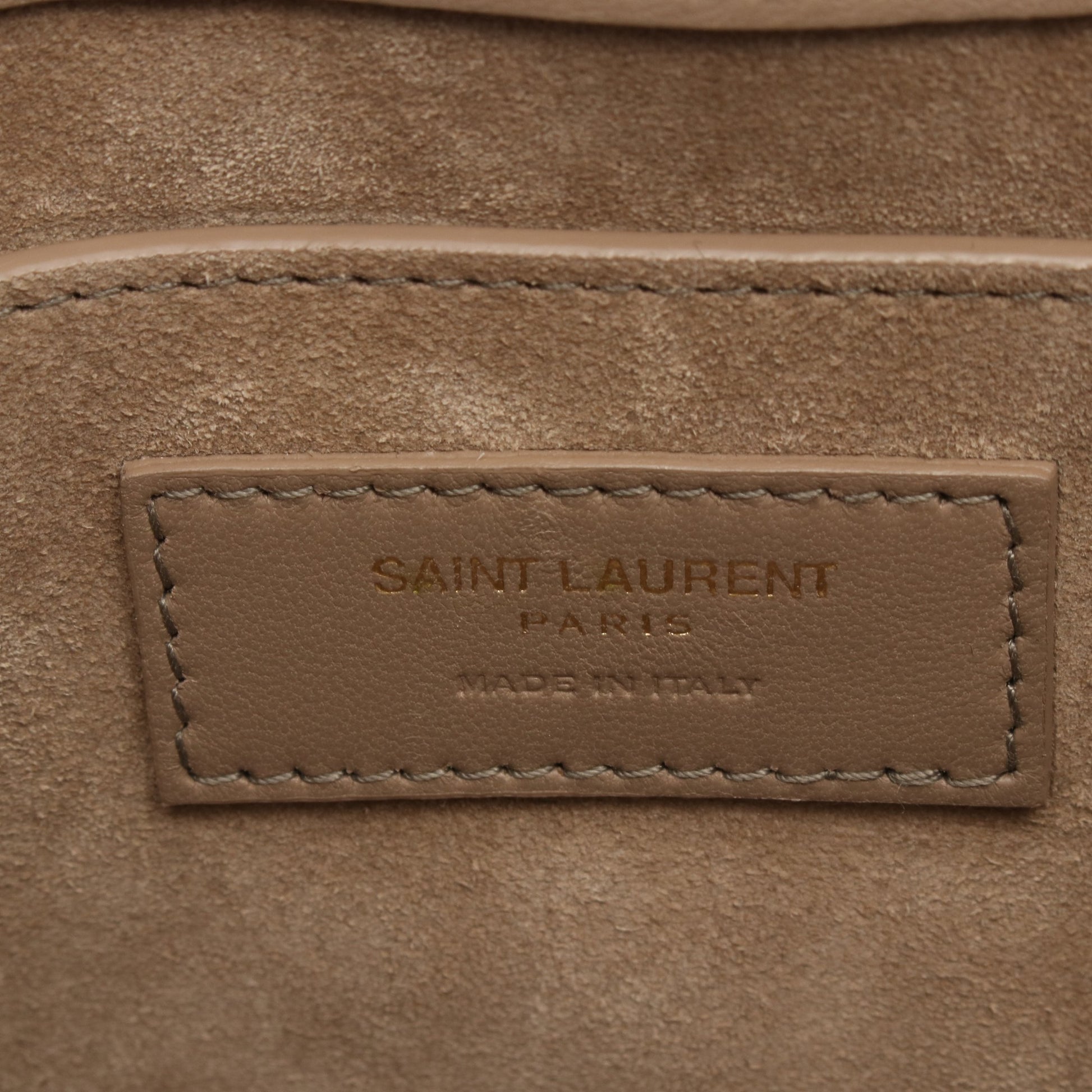 LE57 ワンショルダーバッグ サテン レザー シャンパンゴールド ベージュ サンローランパリ バッグ SAINT LAURENT PARIS