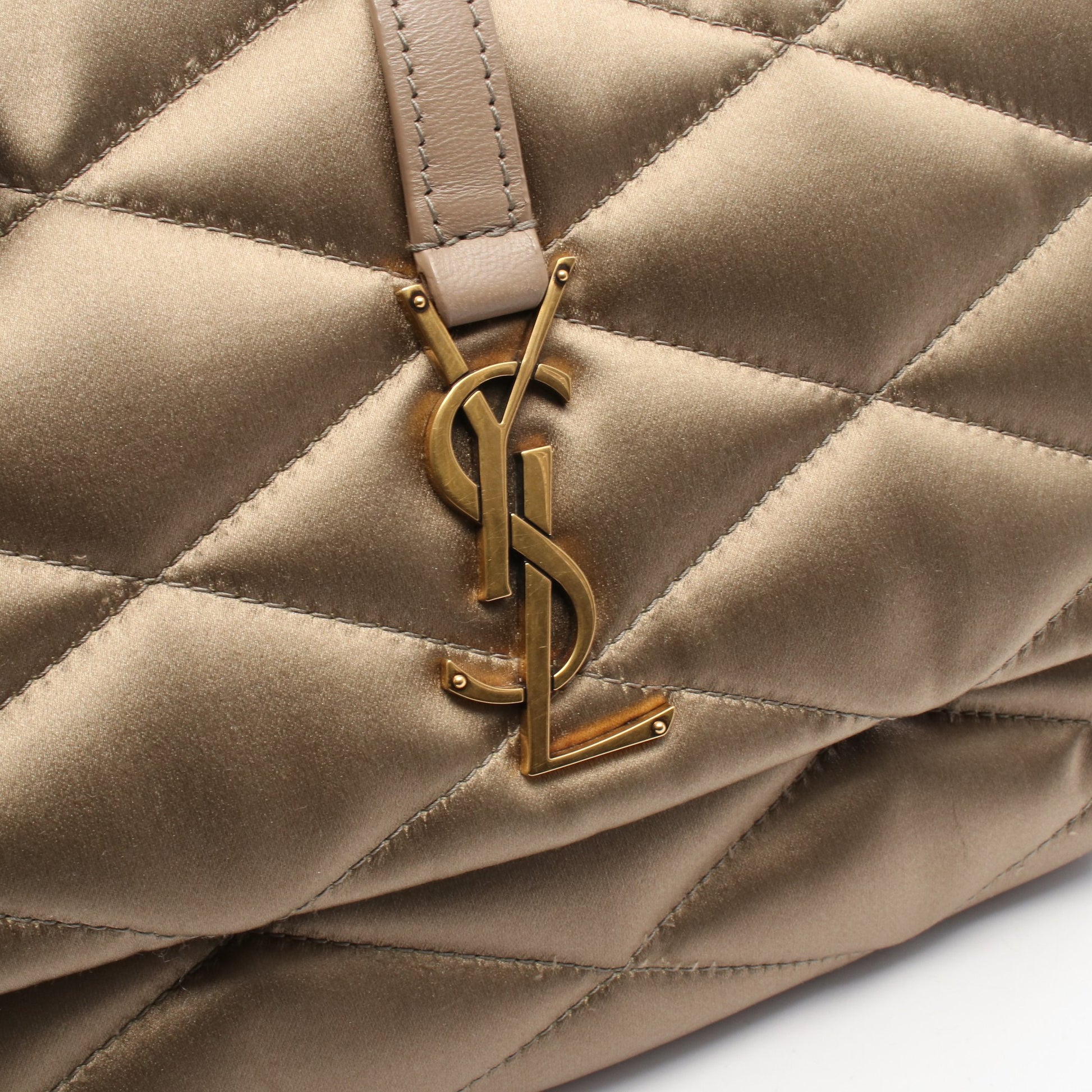 LE57 ワンショルダーバッグ サテン レザー シャンパンゴールド ベージュ サンローランパリ バッグ SAINT LAURENT PARIS