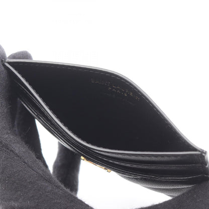 YSL モノグラム カードケース レザー ブラック サンローランパリ