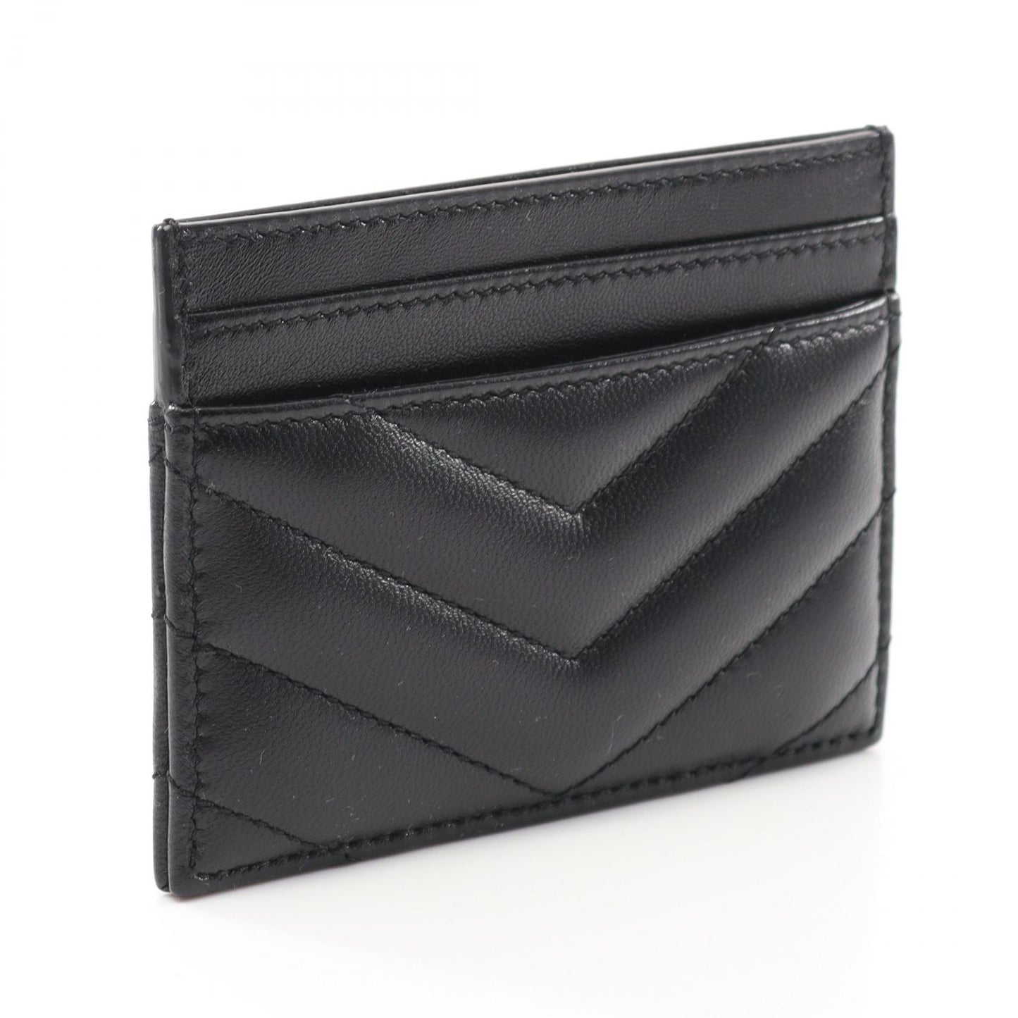 YSL モノグラム カードケース レザー ブラック サンローランパリ