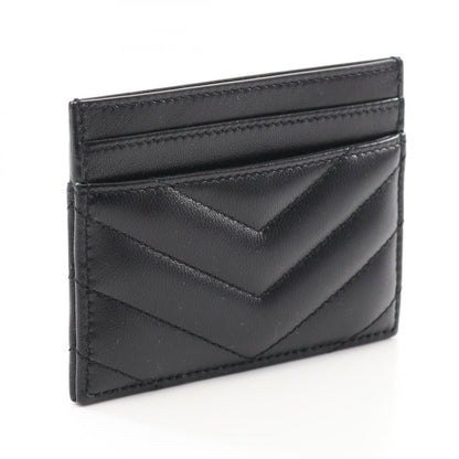 YSL モノグラム カードケース レザー ブラック サンローランパリ