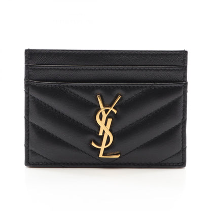 YSL モノグラム カードケース レザー ブラック サンローランパリ