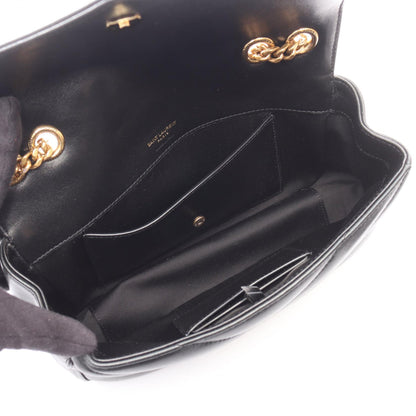 LOULOU スモール ショルダーバッグ レザー ブラック サンローランパリ