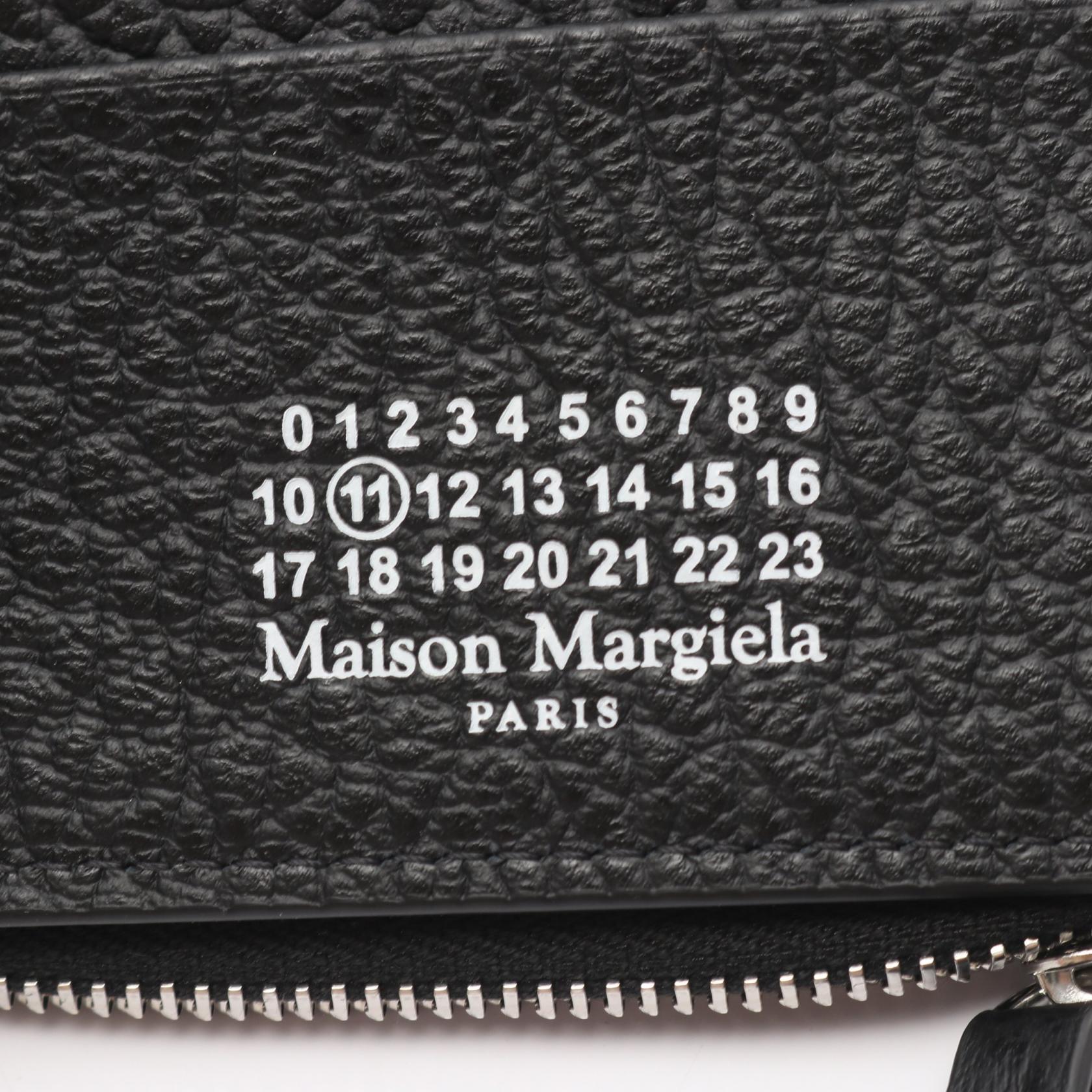 二つ折り財布 レザー ブラック メゾンマルジェラ 財布・小物 Maison Margiela