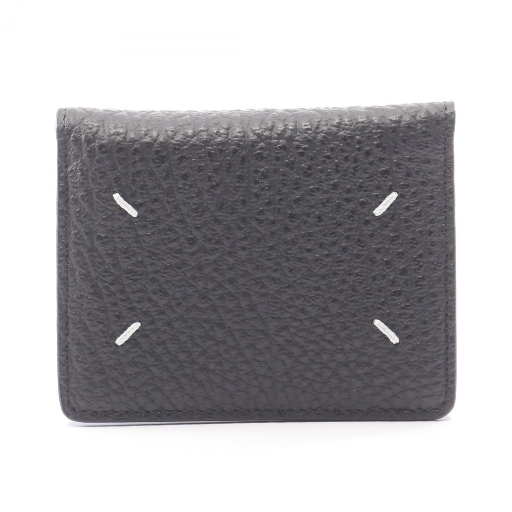 4ステッチ キーリング付き カードケース レザー ブラック メゾンマルジェラ 財布・小物 Maison Margiela