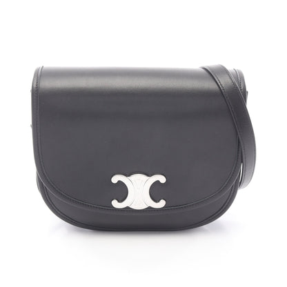 ミディアム ブザス トリオンフ ショルダーバッグ レザー ブラック セリーヌ バッグ CELINE