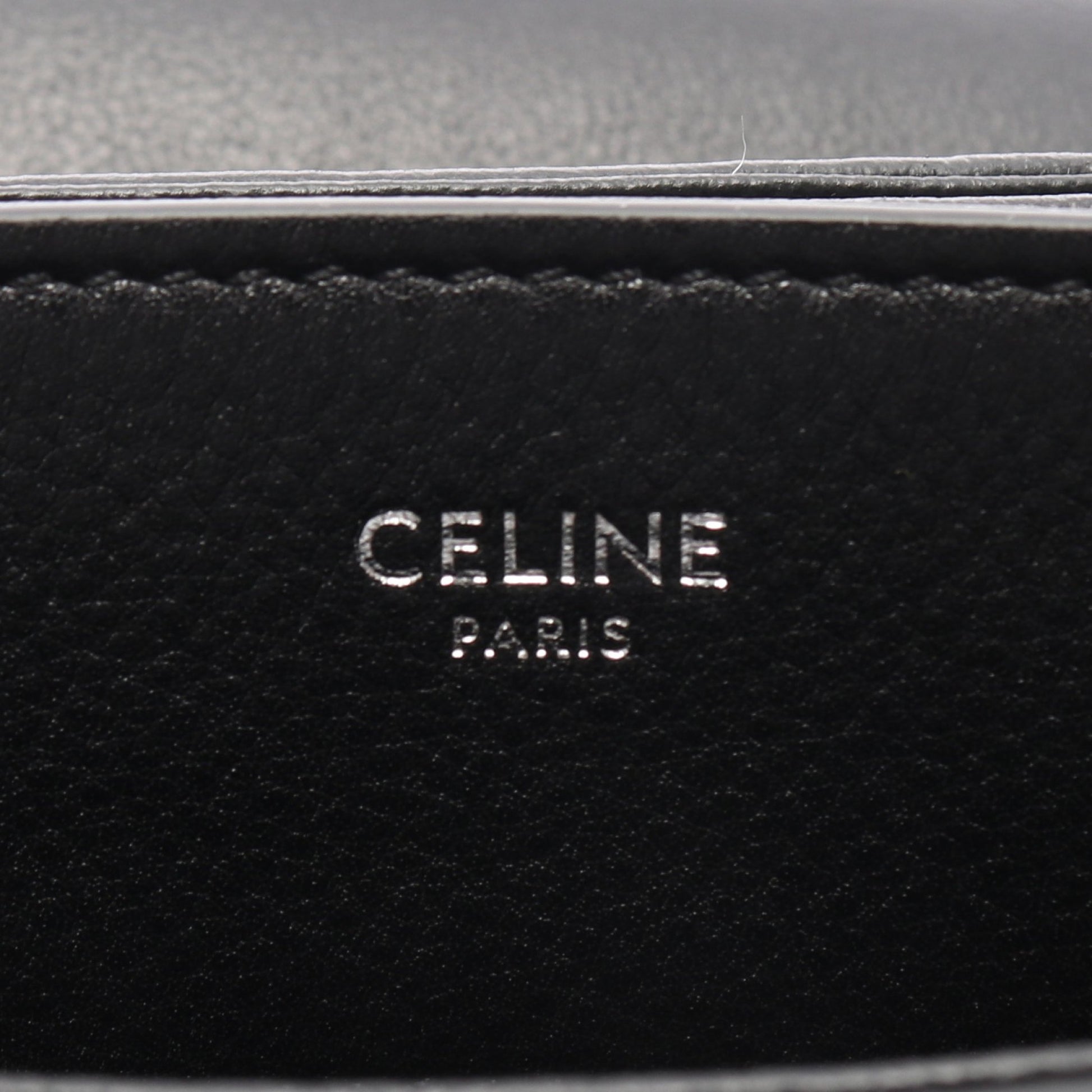 ミディアム ブザス トリオンフ ショルダーバッグ レザー ブラック セリーヌ バッグ CELINE