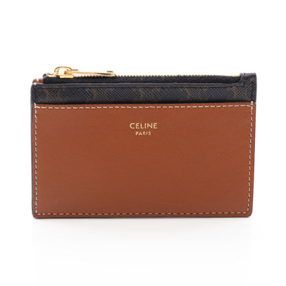 トリオンフ カードケース PVC レザー ライトブラウン ブラック セリーヌ 財布・小物 CELINE