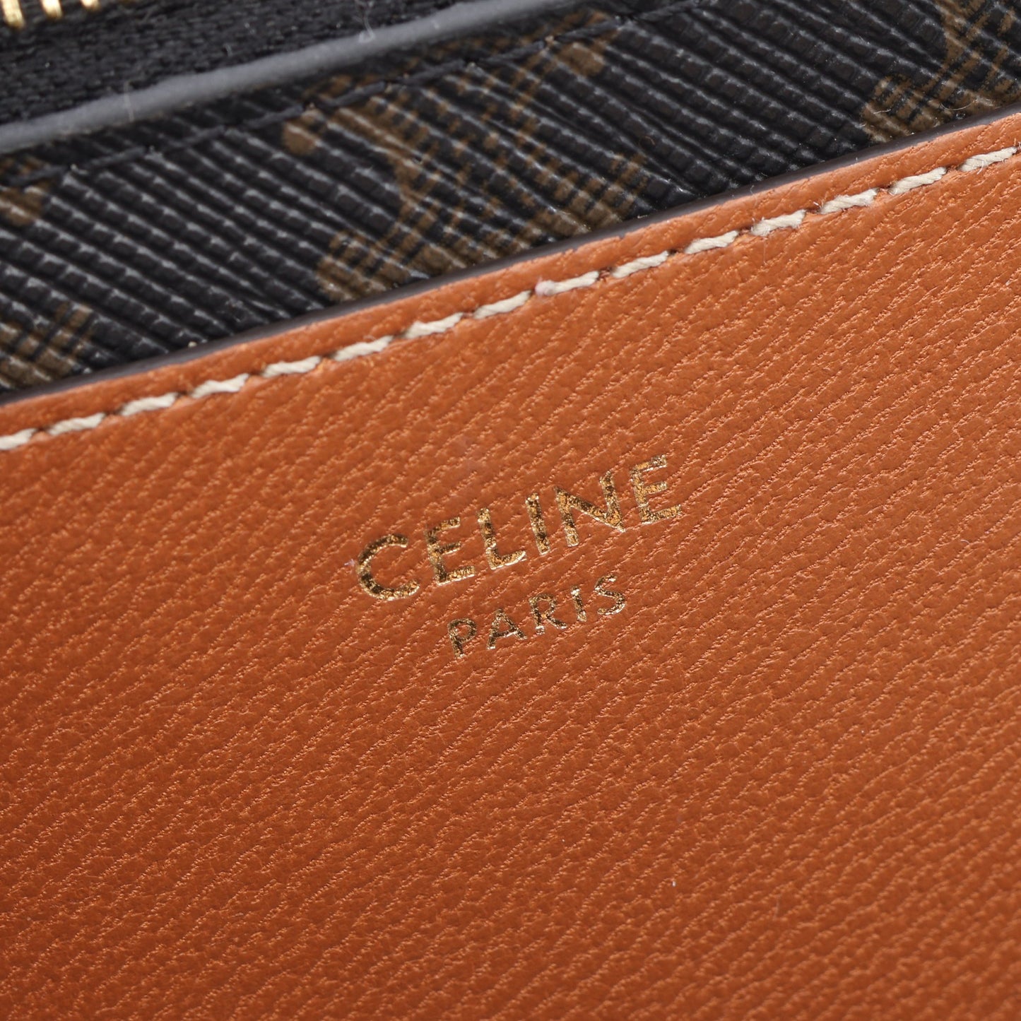 トリオンフ カードケース PVC レザー ライトブラウン ブラック セリーヌ 財布・小物 CELINE