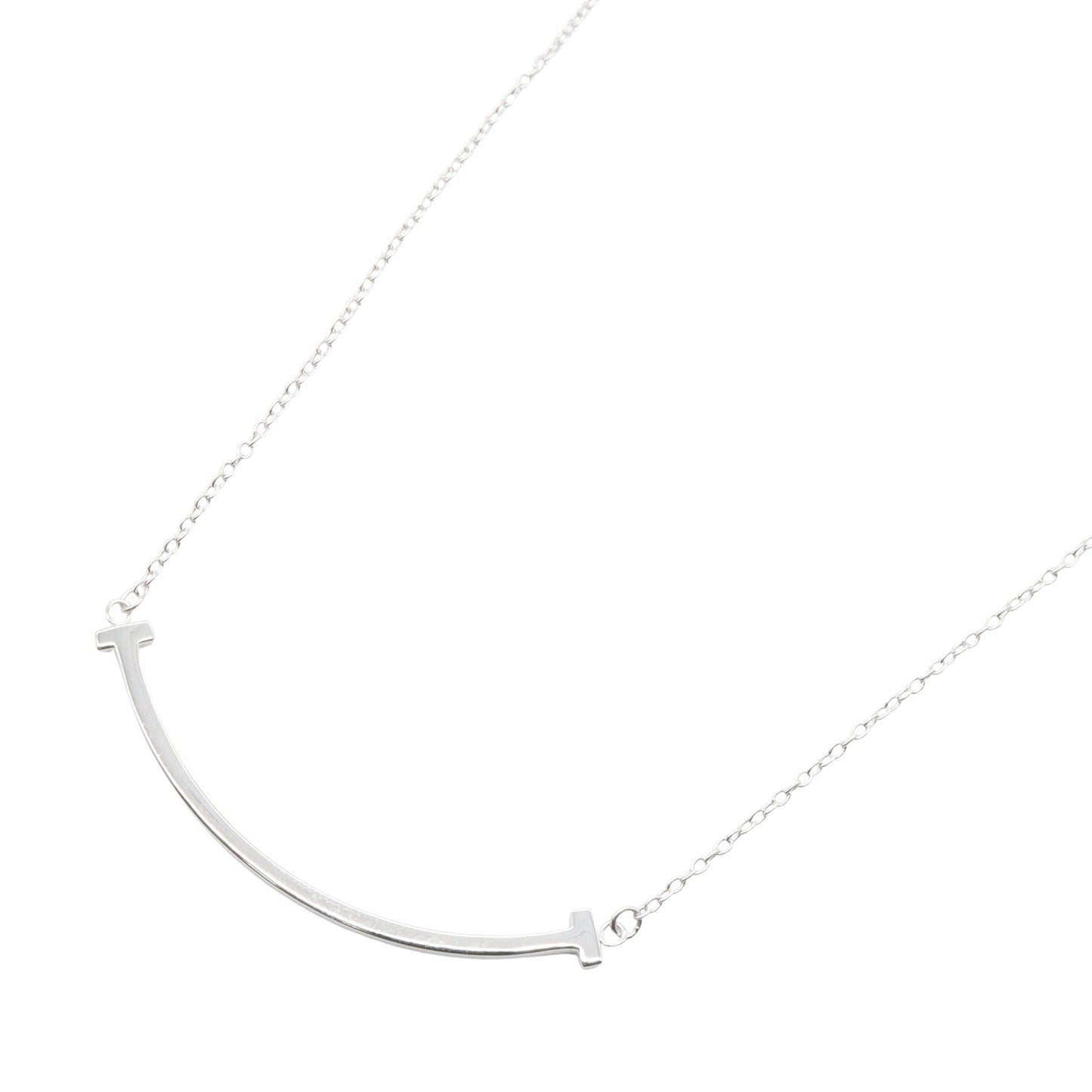 Tスマイル ネックレス スモール ネックレス K18WG ホワイトゴールド ティファニー アクセサリー TIFFANY & Co.