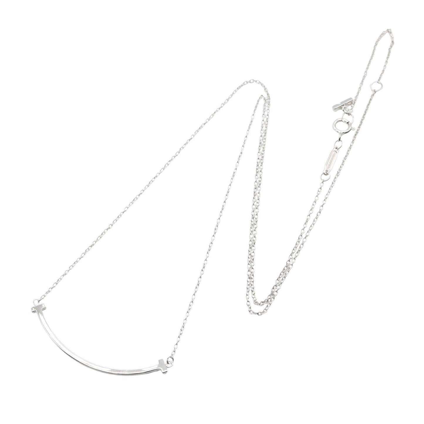 Tスマイル ネックレス スモール ネックレス K18WG ホワイトゴールド ティファニー アクセサリー TIFFANY & Co.