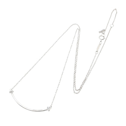 Tスマイル ネックレス スモール ネックレス K18WG ホワイトゴールド ティファニー アクセサリー TIFFANY & Co.