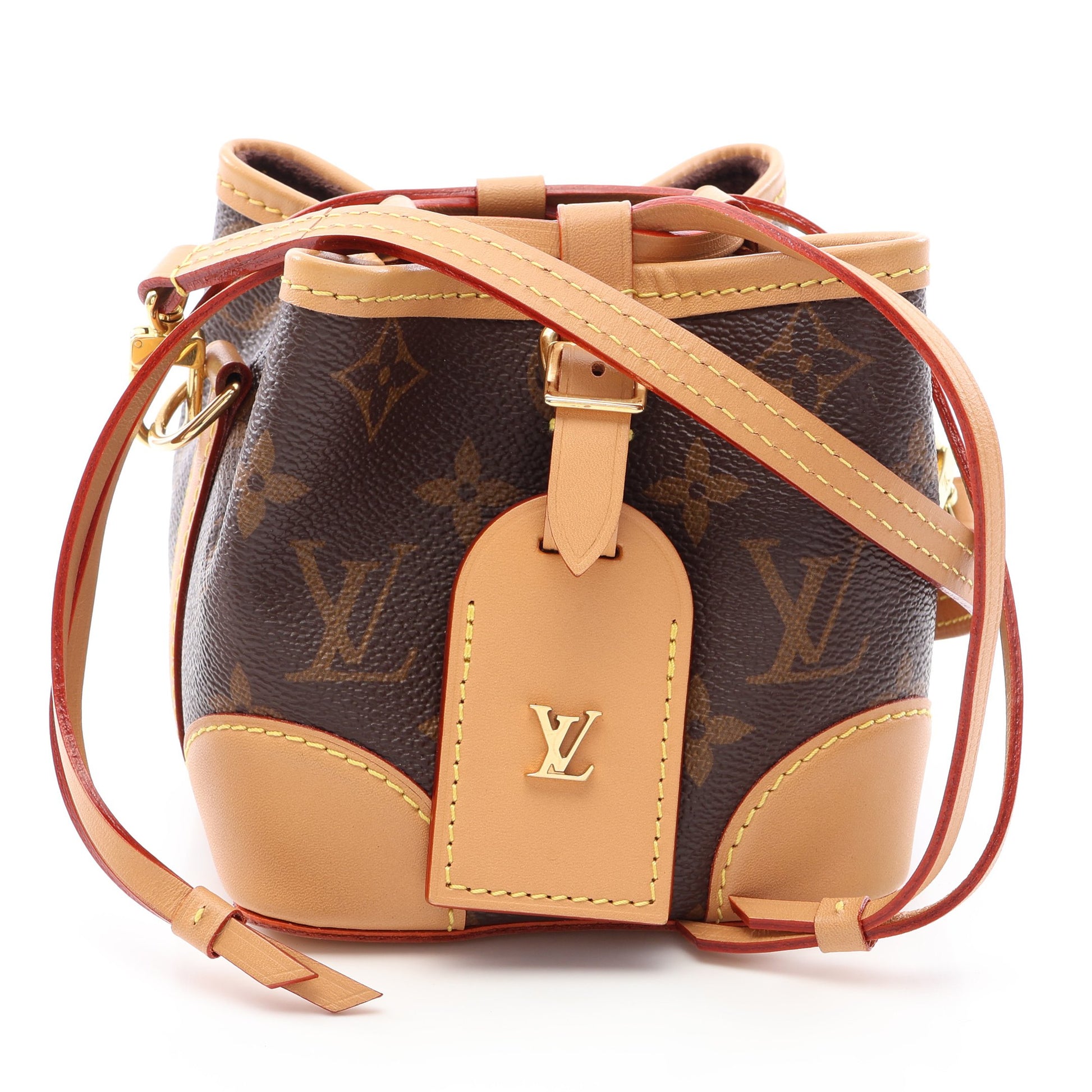 ノエ パース モノグラム ショルダーバッグ PVC レザー ブラウン ルイヴィトン バッグ LOUIS VUITTON