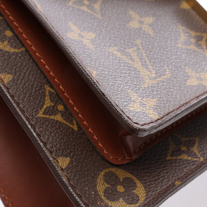モンソー モノグラム ハンドバッグ PVC レザー ブラウン ルイヴィトン バッグ LOUIS VUITTON