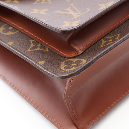 モンソー モノグラム ハンドバッグ PVC レザー ブラウン ルイヴィトン バッグ LOUIS VUITTON