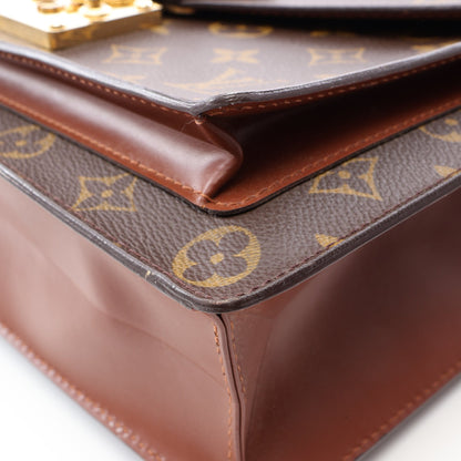 モンソー モノグラム ハンドバッグ PVC レザー ブラウン ルイヴィトン バッグ LOUIS VUITTON