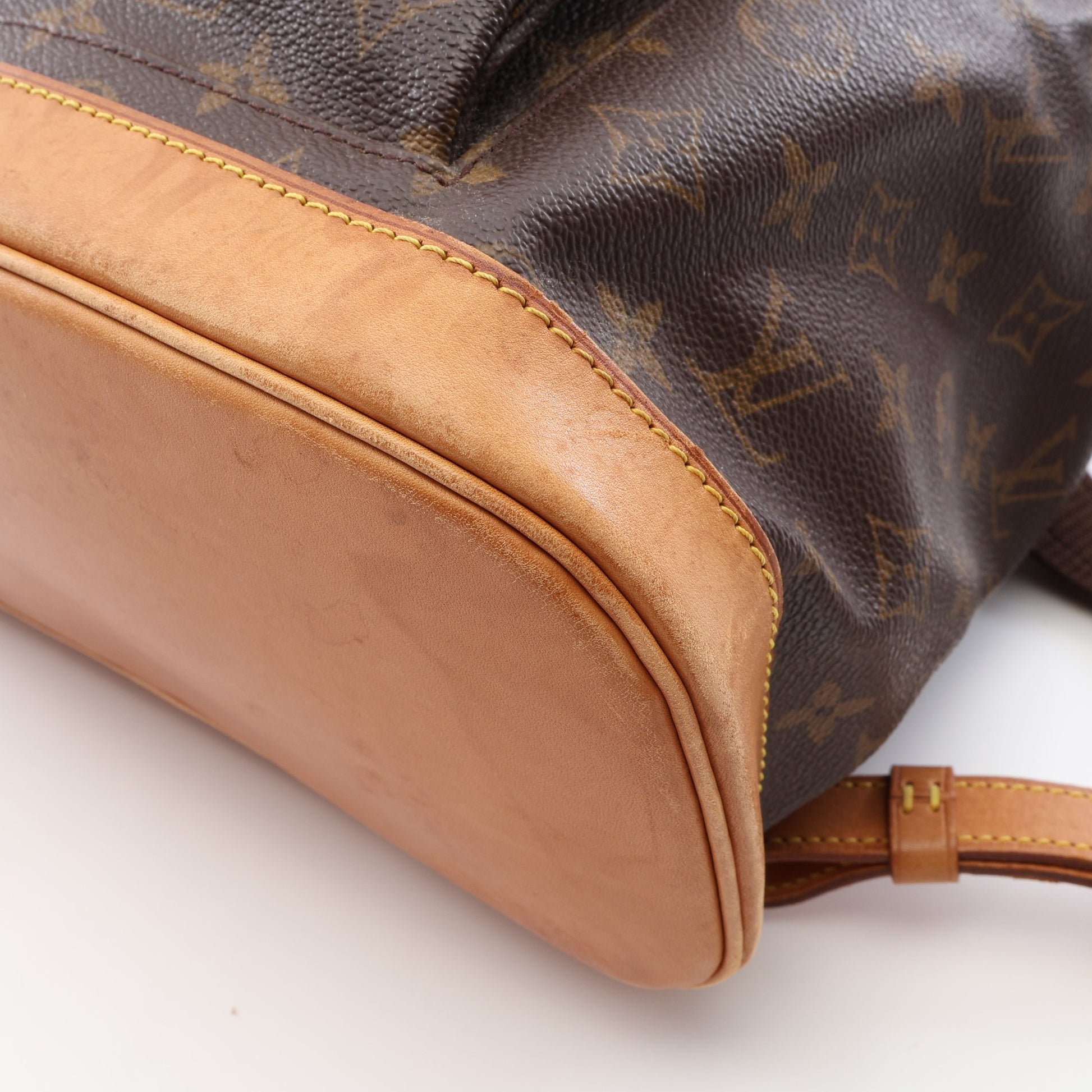 モンスリGM モノグラム バックパック リュックサック PVC レザー ブラウン ルイヴィトン バッグ LOUIS VUITTON