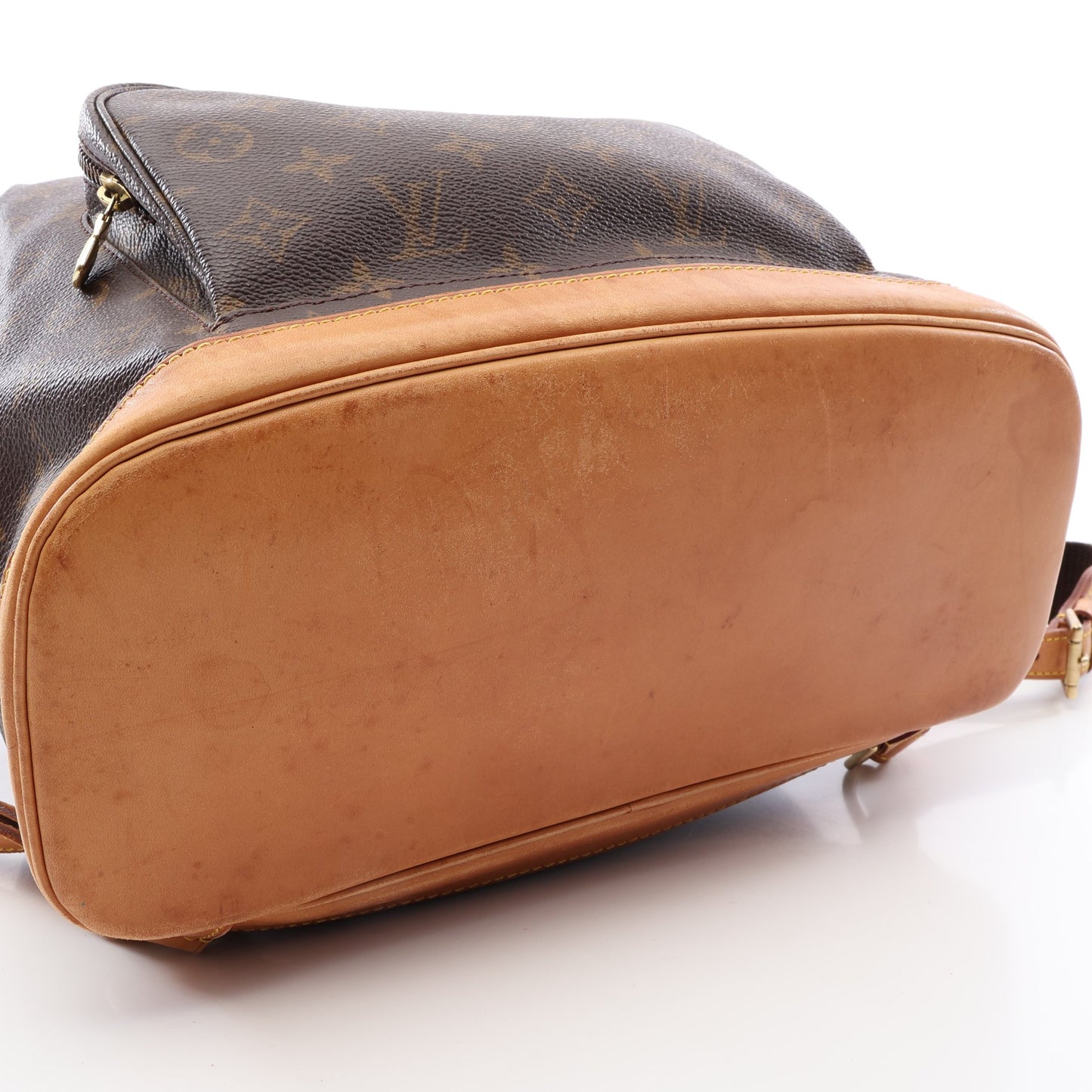 モンスリGM モノグラム バックパック リュックサック PVC レザー ブラウン ルイヴィトン バッグ LOUIS VUITTON