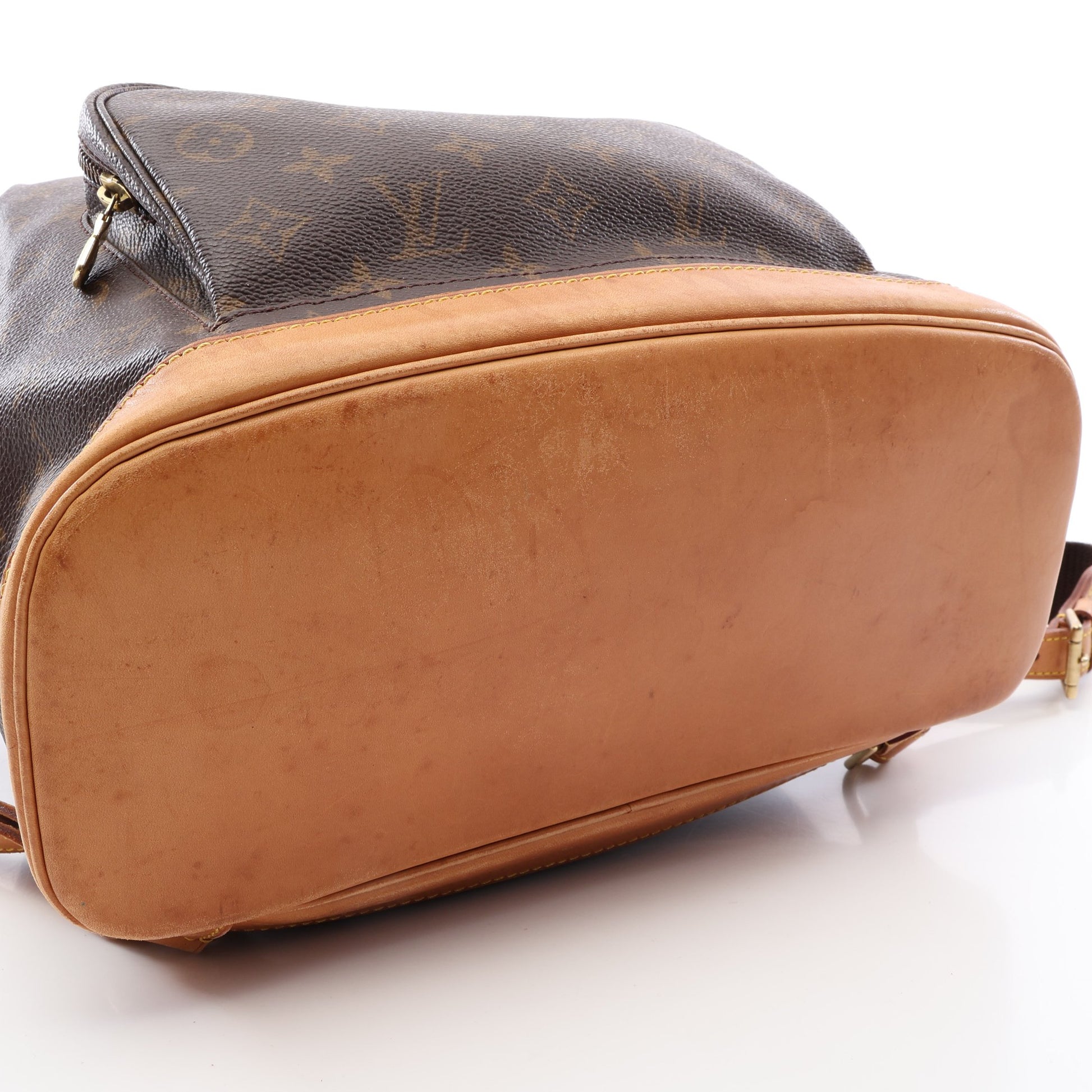 モンスリGM モノグラム バックパック リュックサック PVC レザー ブラウン ルイヴィトン バッグ LOUIS VUITTON