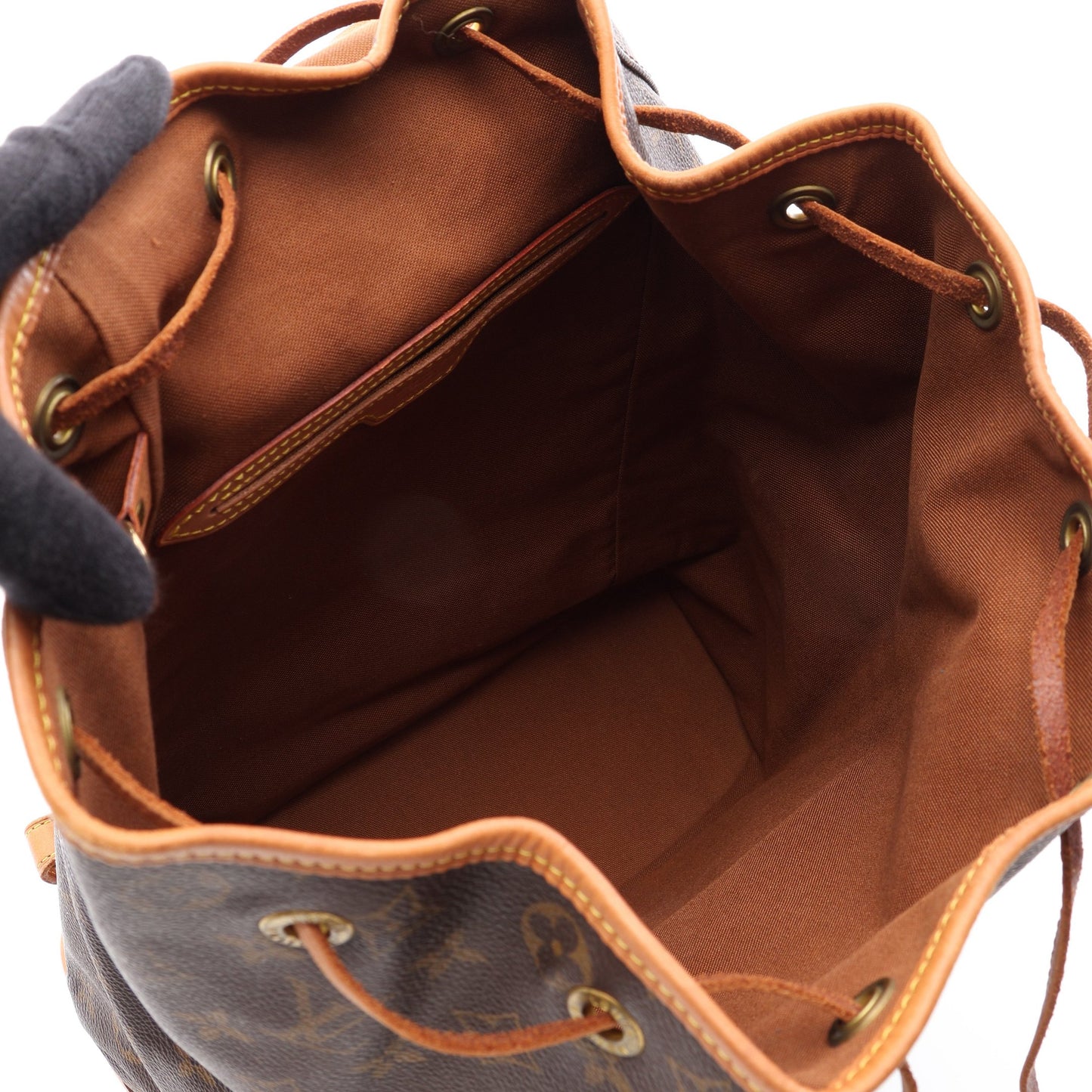 モンスリGM モノグラム バックパック リュックサック PVC レザー ブラウン ルイヴィトン バッグ LOUIS VUITTON