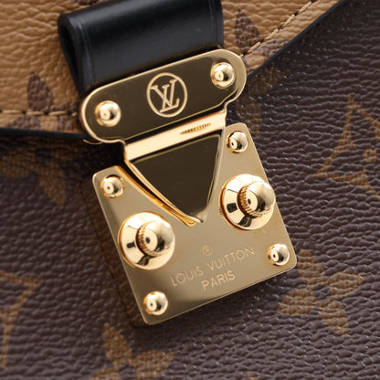 ポシェット メティス MM モノグラムリバース 2WAY ハンドバッグ PVC レザー ブラウン ブラック ルイヴィトン バッグ LOUIS VUITTON