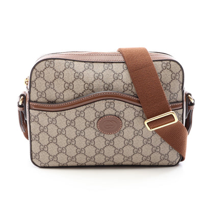 ジャンボGG ショルダーバッグ PVC レザー ベージュ ブラウン グッチ バッグ GUCCI