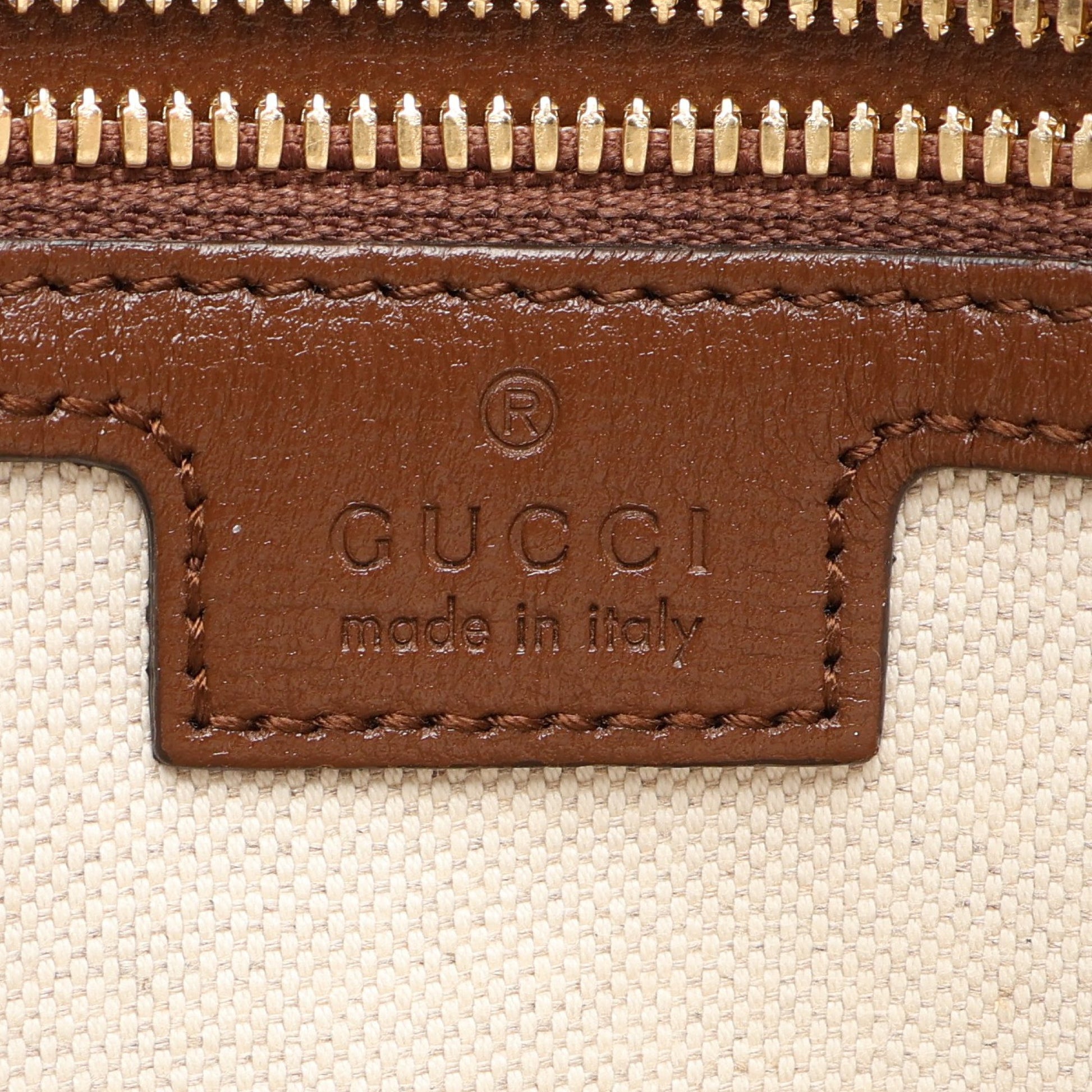 ジャンボGG ショルダーバッグ PVC レザー ベージュ ブラウン グッチ バッグ GUCCI