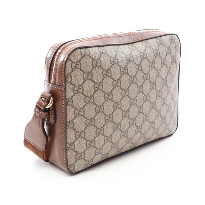 ジャンボGG ショルダーバッグ PVC レザー ベージュ ブラウン グッチ バッグ GUCCI