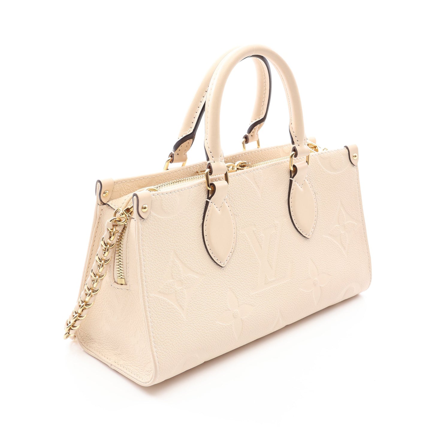 オンザゴー EW モノグラムアンプラント クレーム ハンドバッグ レザー アイボリー ルイヴィトン バッグ LOUIS VUITTON