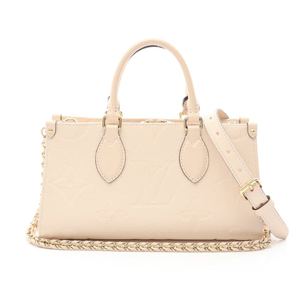 オンザゴー EW モノグラムアンプラント クレーム ハンドバッグ レザー アイボリー ルイヴィトン バッグ LOUIS VUITTON