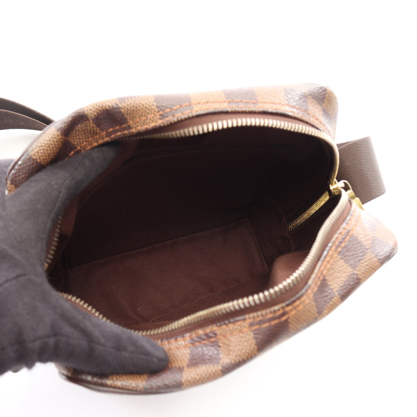 オラフPM ダミエエベヌ ショルダーバッグ PVC レザー ブラウン ルイヴィトン バッグ LOUIS VUITTON