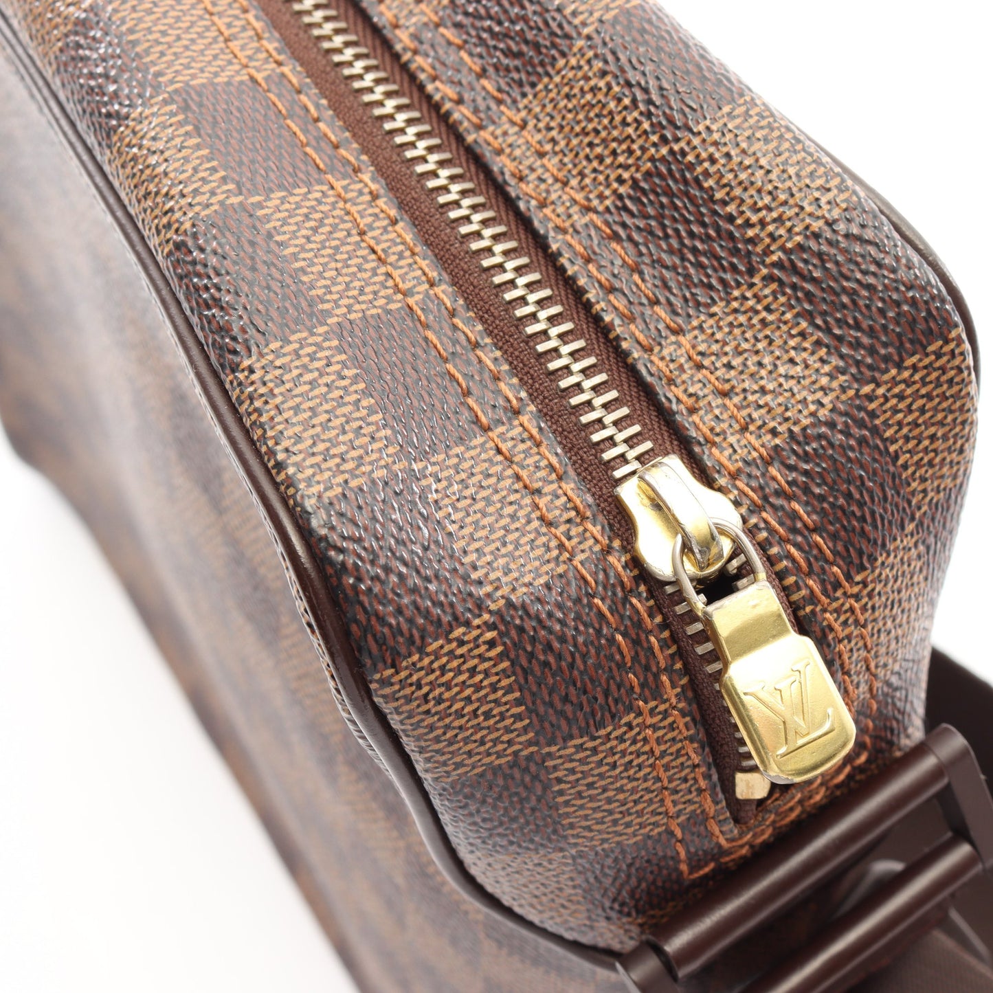 オラフPM ダミエエベヌ ショルダーバッグ PVC レザー ブラウン ルイヴィトン バッグ LOUIS VUITTON