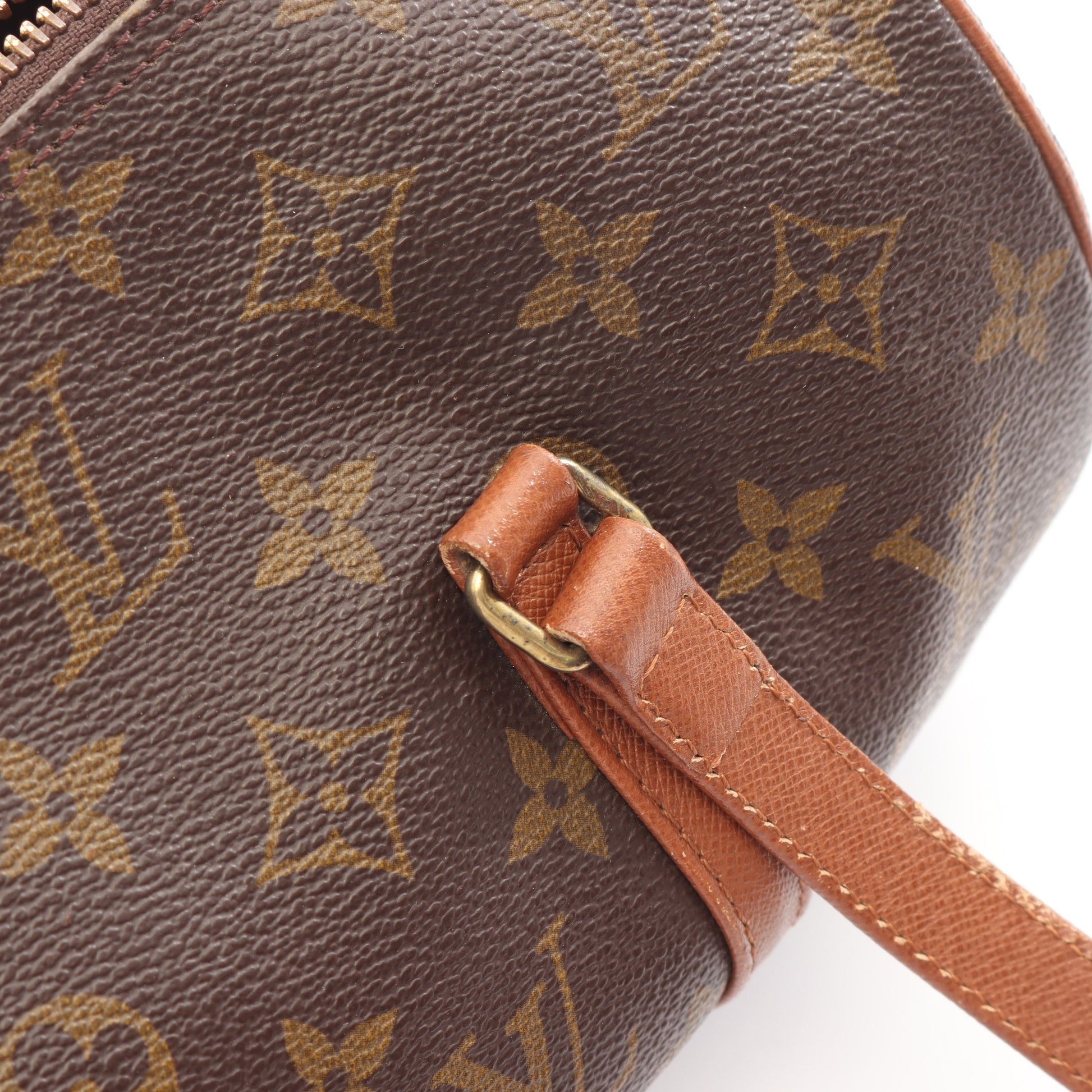 パピヨン30 モノグラム 旧型 ハンドバッグ PVC レザー ブラウン ルイヴィトン バッグ LOUIS VUITTON