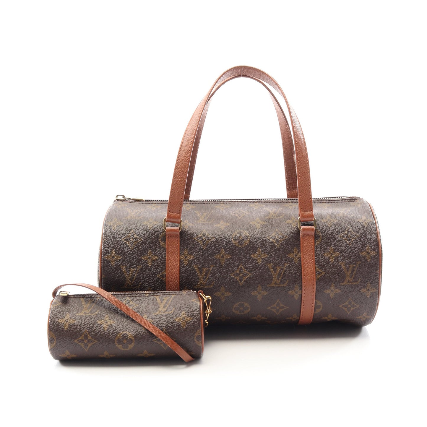 パピヨン30 モノグラム 旧型 ハンドバッグ PVC レザー ブラウン ルイヴィトン バッグ LOUIS VUITTON