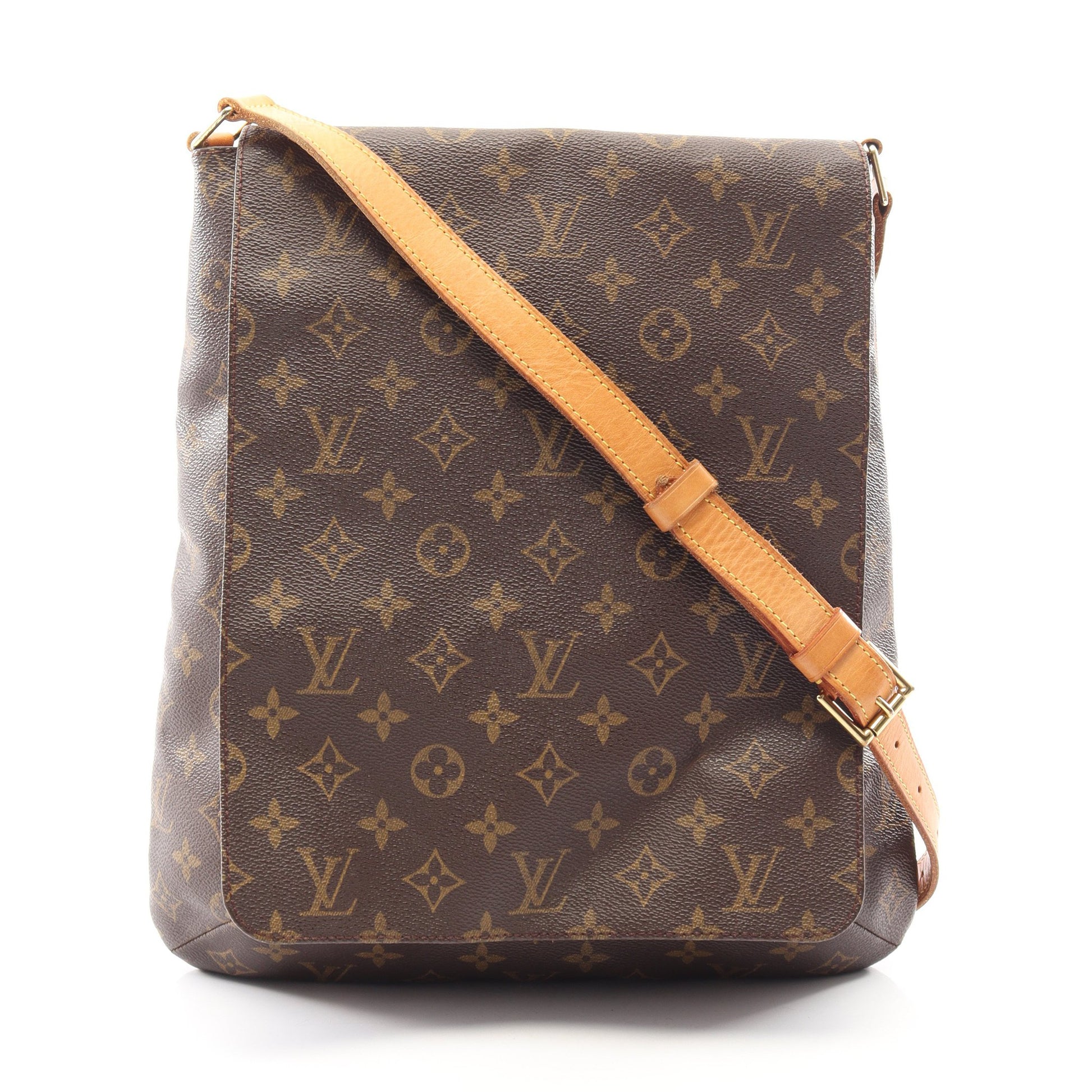 ミュゼット モノグラム ショルダーバッグ PVC レザー ブラウン ルイヴィトン バッグ LOUIS VUITTON