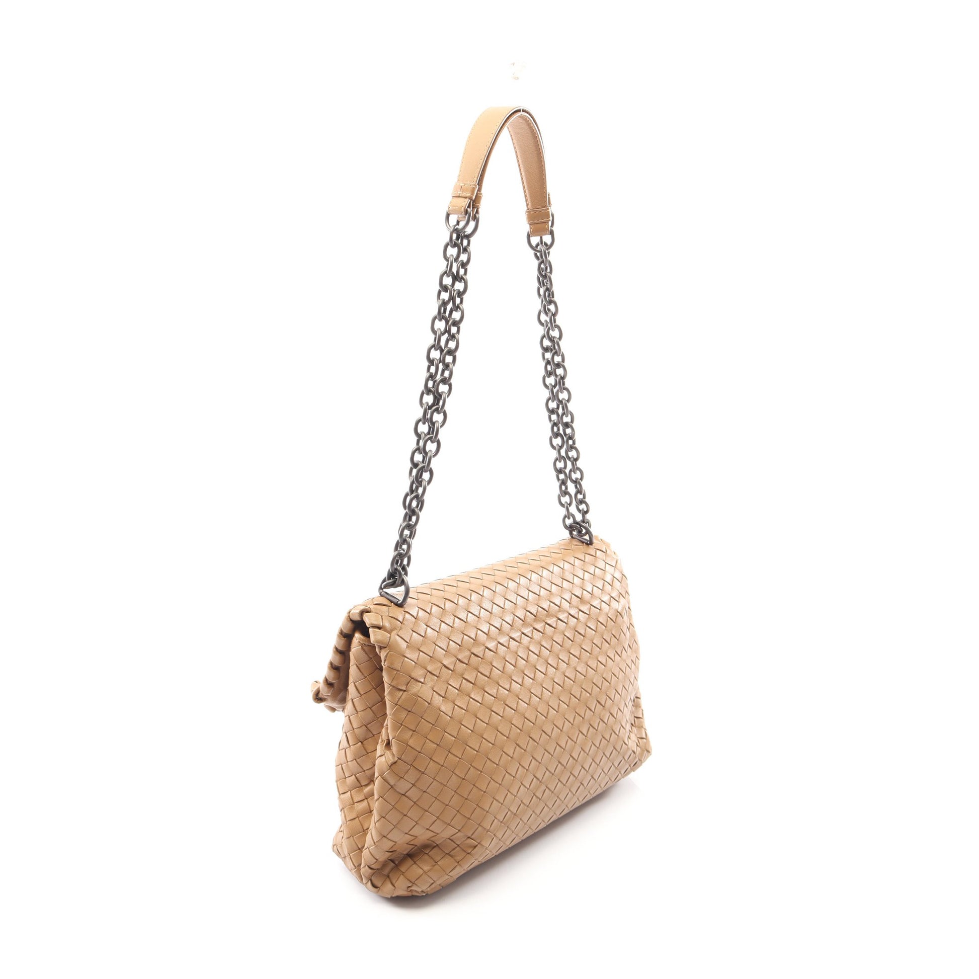 オリンピア イントレチャート チェーンショルダーバッグ レザー ライトブラウン ボッテガヴェネタ バッグ BOTTEGA VENETA