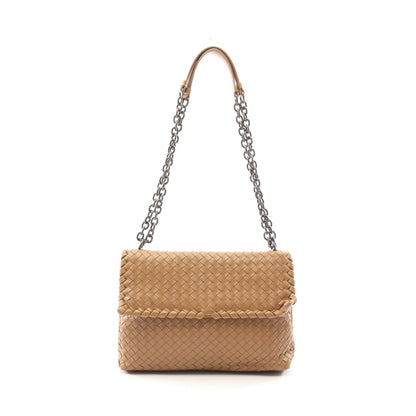 オリンピア イントレチャート チェーンショルダーバッグ レザー ライトブラウン ボッテガヴェネタ バッグ BOTTEGA VENETA