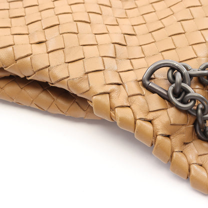 オリンピア イントレチャート チェーンショルダーバッグ レザー ライトブラウン ボッテガヴェネタ バッグ BOTTEGA VENETA