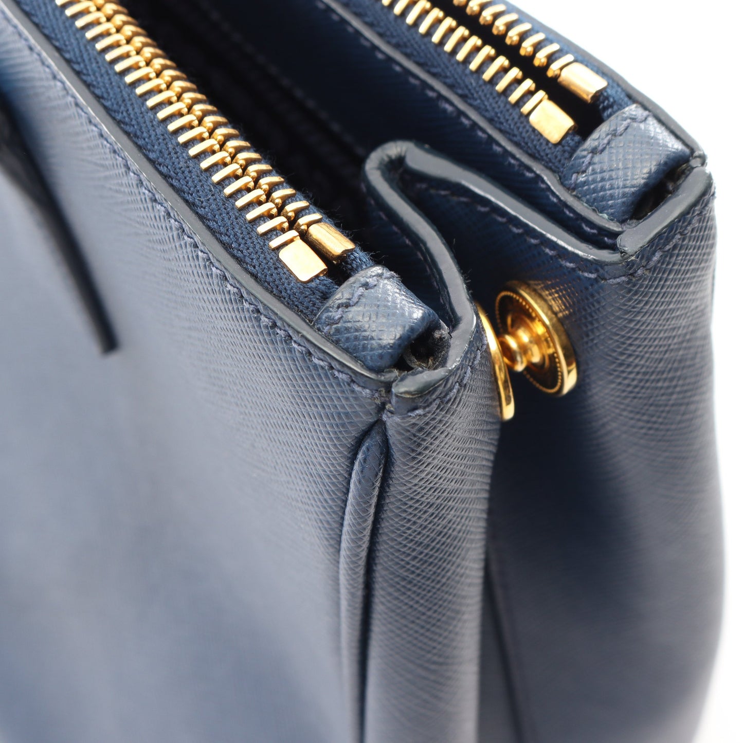 SAFFIANO LUX ガレリア 2WAY ハンドバッグ サフィアーノレザー ブルー プラダ バッグ PRADA