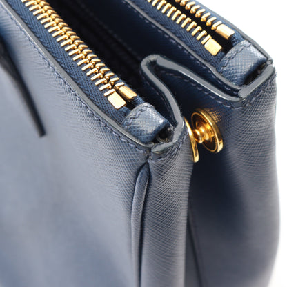 SAFFIANO LUX ガレリア 2WAY ハンドバッグ サフィアーノレザー ブルー プラダ バッグ PRADA