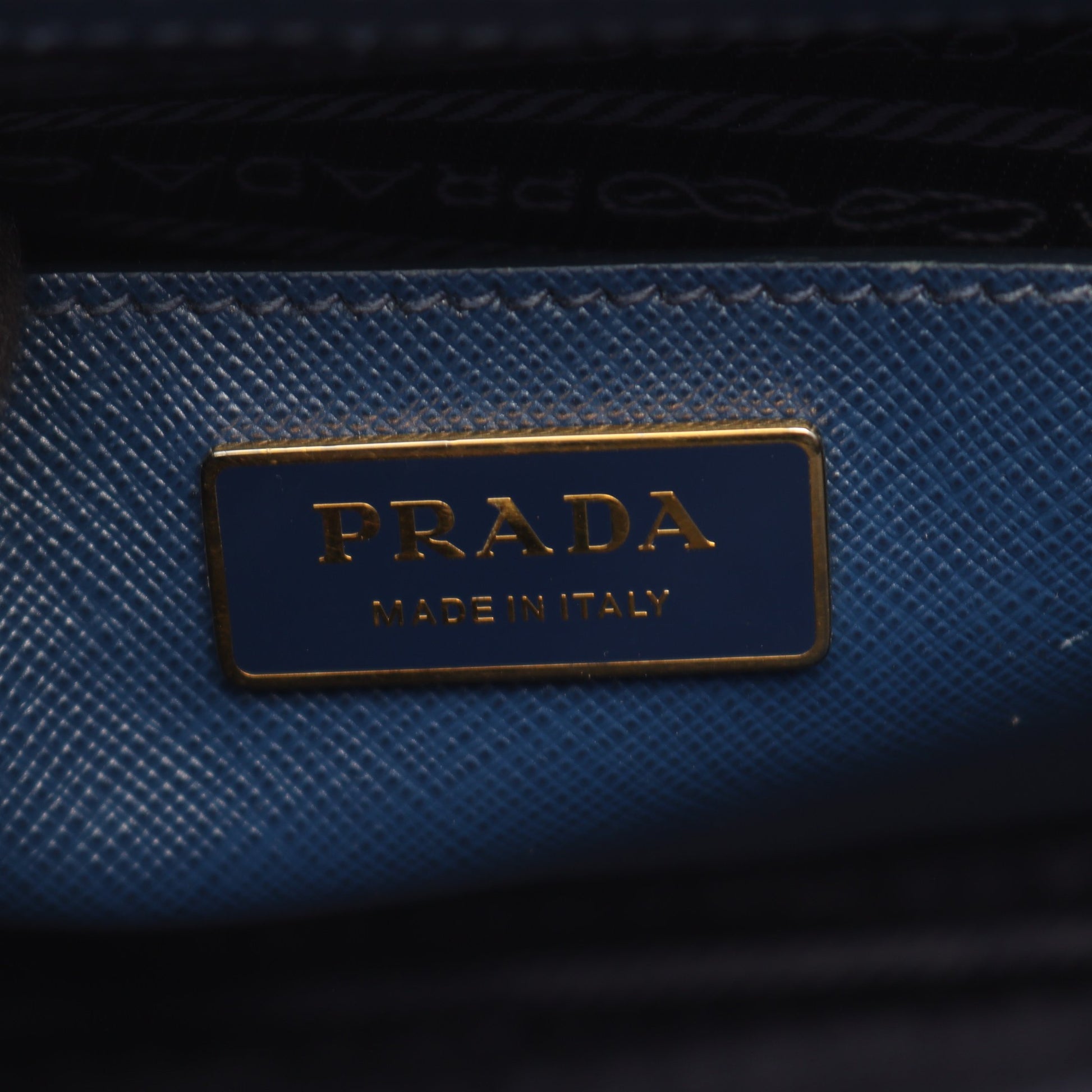 SAFFIANO LUX ガレリア 2WAY ハンドバッグ サフィアーノレザー ブルー プラダ バッグ PRADA
