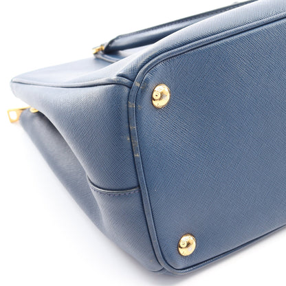 SAFFIANO LUX ガレリア 2WAY ハンドバッグ サフィアーノレザー ブルー プラダ バッグ PRADA