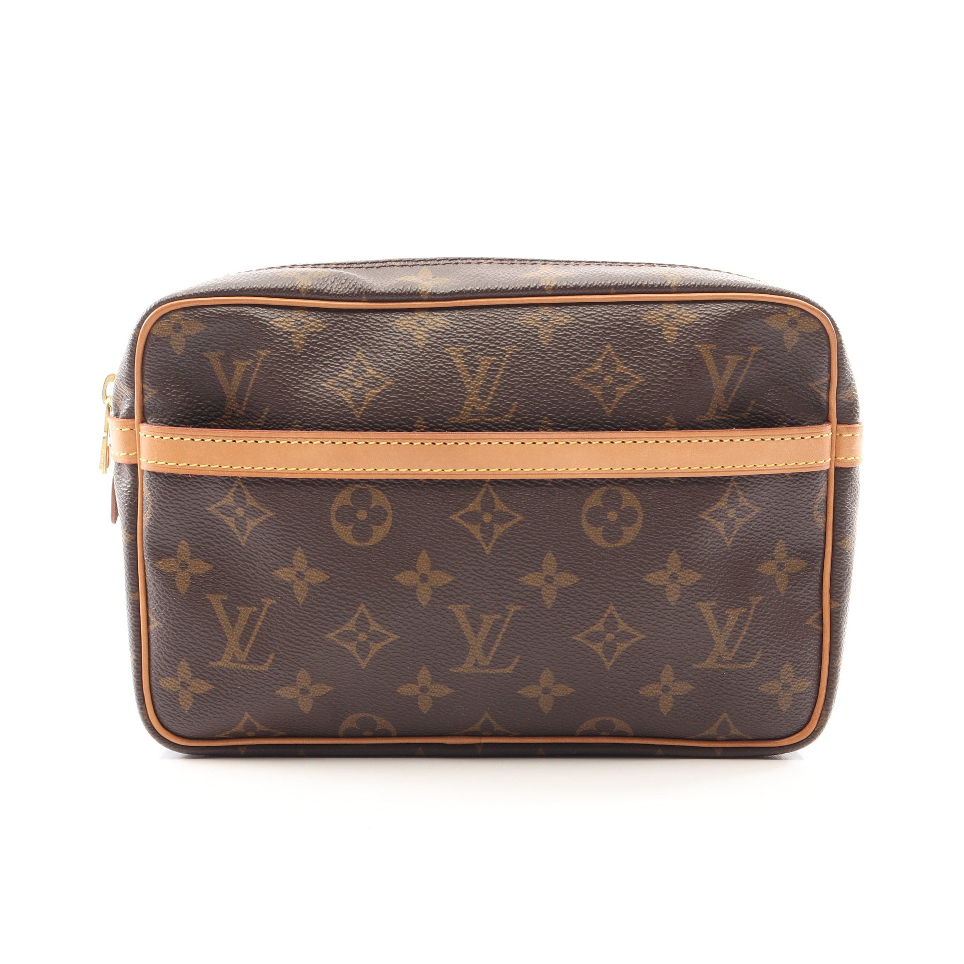 コンピエーニュ23 モノグラム クラッチバッグ セカンドバッグ PVC レザー ブラウン ルイヴィトン バッグ LOUIS VUITTON